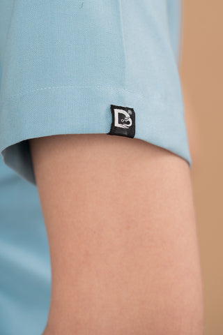 Baby Blue Scrub Top - Elite Elegance