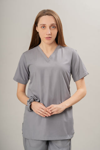 Spanish Grey Scrub Top - Butter Bliss
